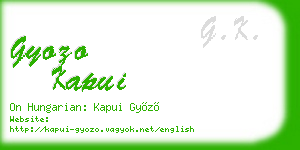 gyozo kapui business card