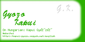 gyozo kapui business card